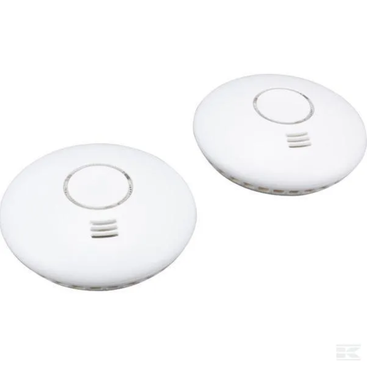 Røgalarm Housegard Origo Trådløs Til Serietilkobling Komb. Røg Og Temperaturlarm 2 St