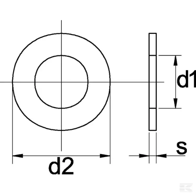 Skive Plan Rustfri A2 10,5 X 20 X 2 Mm DIN 125A - Danatek - Billede 2