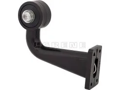 Markeringslygte LED 12/24V Rød-klar Højre På Gummiarm 90 Gr - Danatek