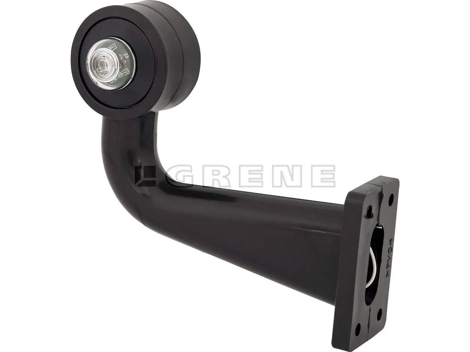 Markeringslygte LED 12/24V Rød-klar Højre På Gummiarm 90 Gr - Danatek