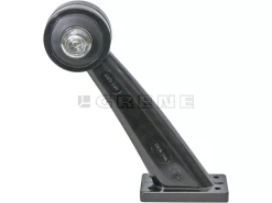 Markeringslygte LED 12/24V Rød-klar Højre På Gummiarm 45 Gr - Danatek