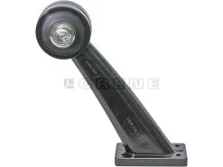 Markeringslygte LED 12/24V Rød-klar Venstre På Gummiarm 45 Gr - Danatek