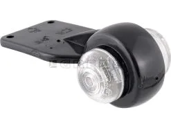 Markeringslygte LED 12/24V Rød-klar På Gummiarm - Danatek