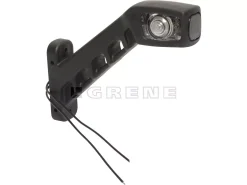 Markeringslygte LED 12/24V Rød-klar Højre På 45 Gr Gummiarm - Danatek