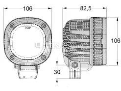 Arbejdslygte LED 9 - 32V 10 LED 3000 Lumen - Danatek