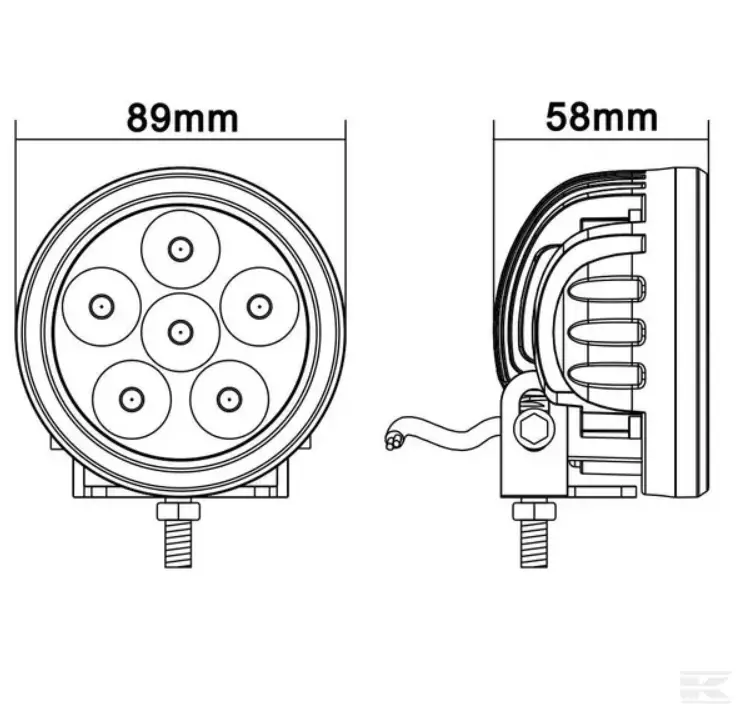 LED Arbejdslygte 1440 Lumen 18W Nærområde - Danatek - Billede 4