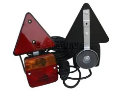 Magnetlygtesæt 12V Med Trekantrefleks 4,0/12mtr Kabel - Danatek