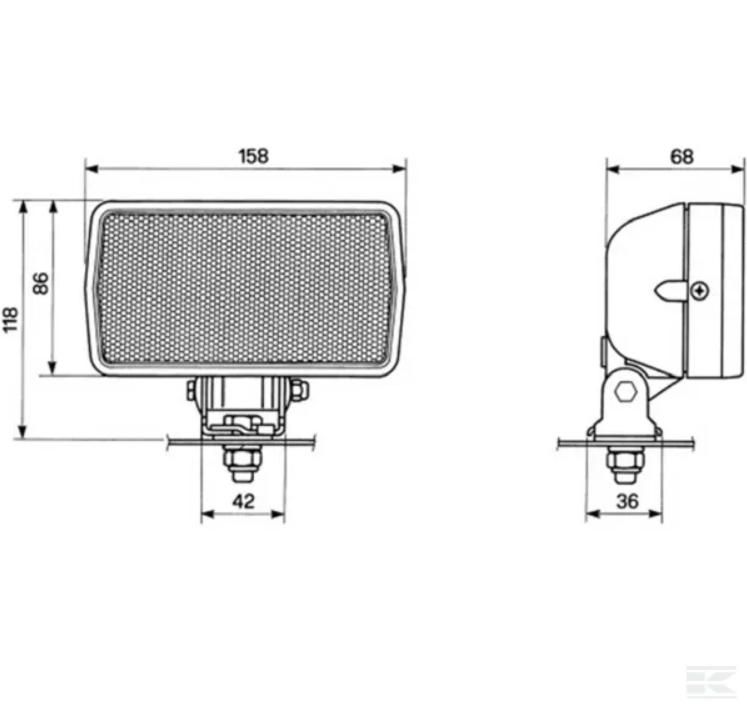 Arbejdslampe, Førerhustag - Danatek - Billede 3