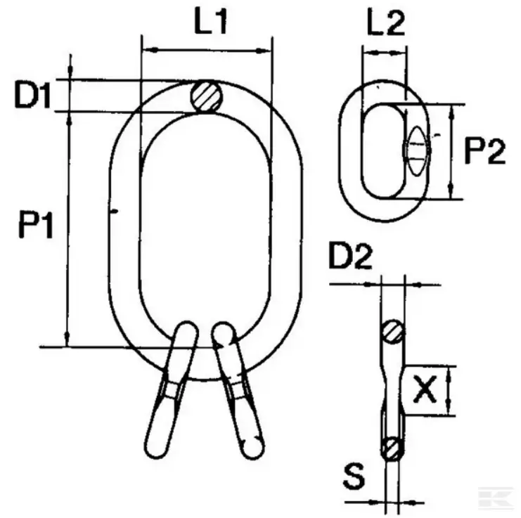 Ovalring Flerstrengs G80 Stål LHE - Danatek - Billede 2