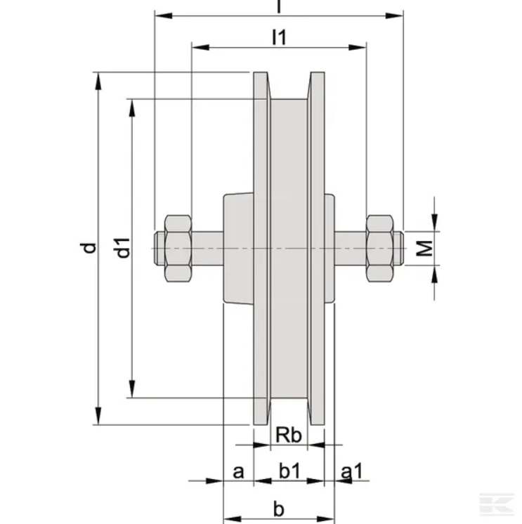 Portrulle, Løs 60 Mm Støbejern Ubehandlet - Danatek - Billede 2