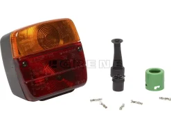 Baglygte Venstre Med Nummerpladelys AJBA Til Hurtigkobler - Danatek