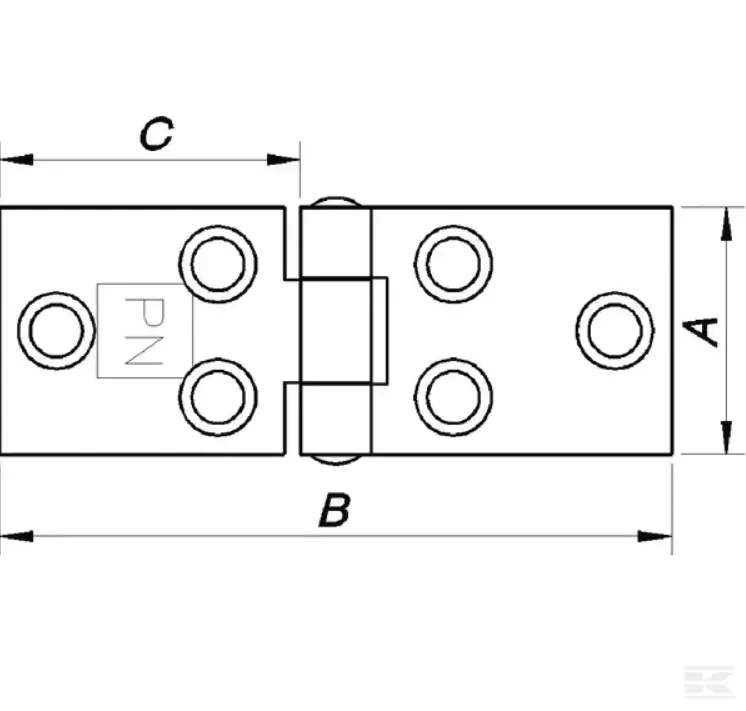 Hængsel 26 X 67 Mm - Danatek - Billede 2