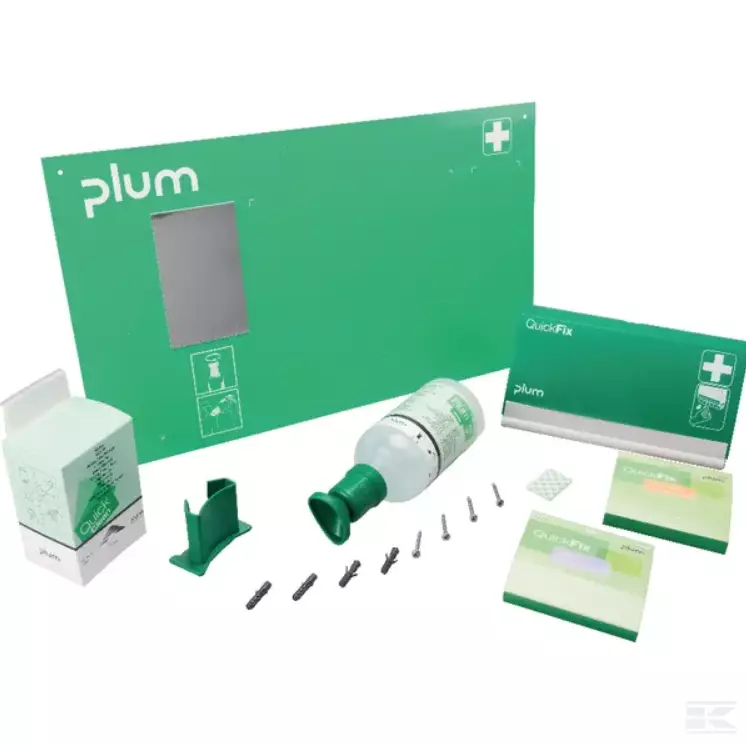 Førstehjælpsstation Med 500 Ml Plum øjenskyl Sårrens Plasterdispenser - Danatek - Billede 2