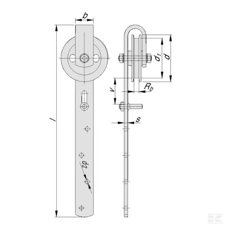 Portrulle Kpl 60 Mm Med Stålhjul - Danatek - Billede 2