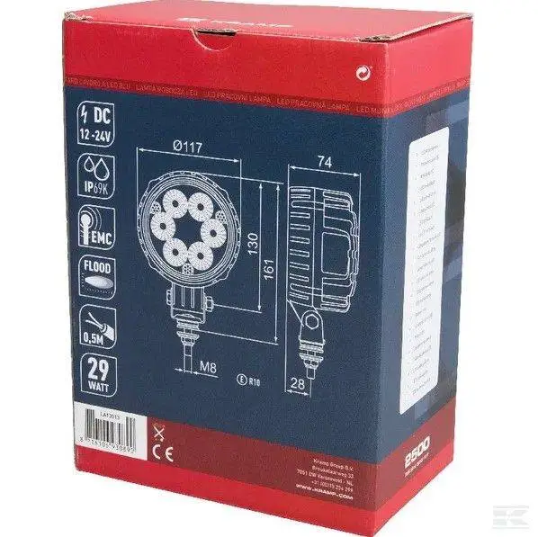 LED Arbejdslygte 2500 Lumen 29W Nærområde - Danatek - Billede 5